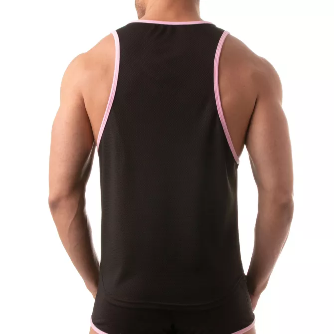 Mesh tank top - Black