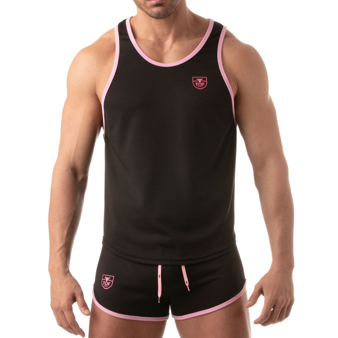 Mesh tank top - Black