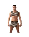 Crop top sans manche Iconic - Camouflage kaki