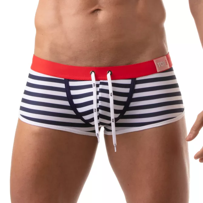 Boxer de Bains Homme Iconic Bleu Marine - Confort et Style | TOF Paris