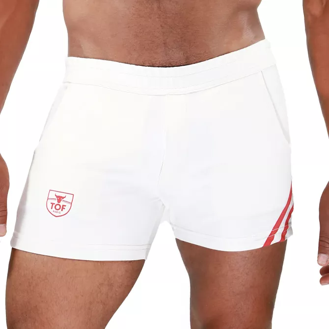 Short Paris Rouge - Short Sport Sexy et Confortable pour Homme | TOF Paris