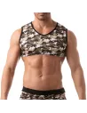 Iconic Sleeveless Crop Top - Khaki camouflage