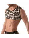 Crop top sans manche Iconic - Camouflage kaki