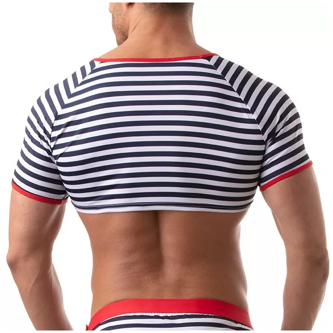 Crop top Iconic - Marinière bleu-marine