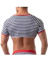 Crop top Iconic - Marinière bleu-marine