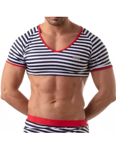 Crop top Iconic - Marinière bleu-marine