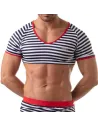 Crop top Iconic - Marinière bleu-marine