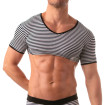 Crop Top Homme Noir – Sailor Marinière Sexy | TOF Paris