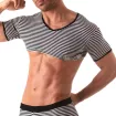 Sailor Crop Top - Black, Sexy Nautical Style for Men | TOF Paris