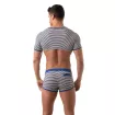 Men’s Crop Top Blue – Sexy Sailor Stripes | TOF Paris