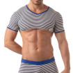 Crop Top Homme Bleu – Sailor Marinière Sexy | TOF Paris