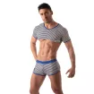 Crop Top Homme Bleu – Sailor Marinière Sexy | TOF Paris