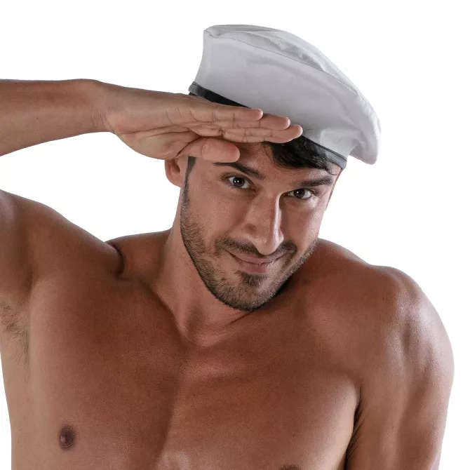 Béret bicolore - Blanc et Kaki