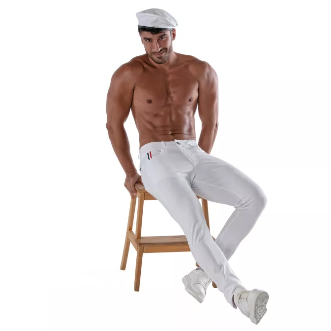 Béret bicolore - Blanc et Kaki