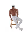 Béret bicolore - Blanc et Kaki