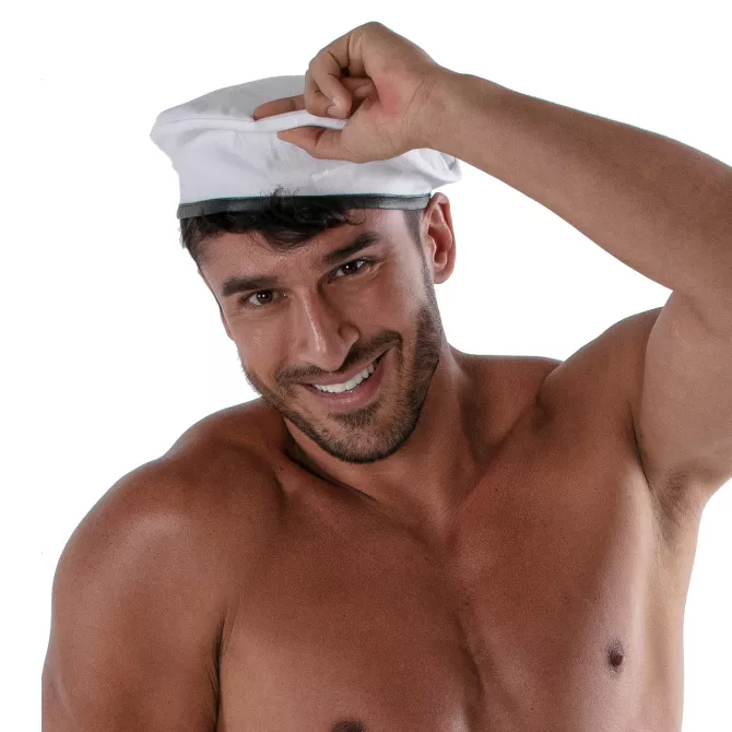 Reversible beret - White and khaki