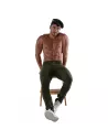 Béret bicolore - Blanc et Kaki