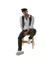 Reversible beret - White and khaki