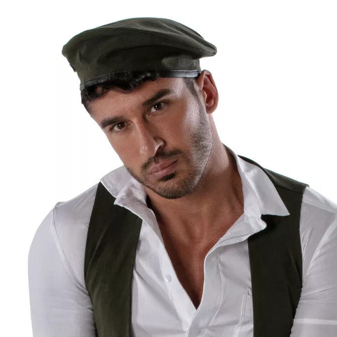 Béret bicolore - Blanc et Kaki