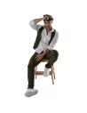 Reversible beret - White and khaki