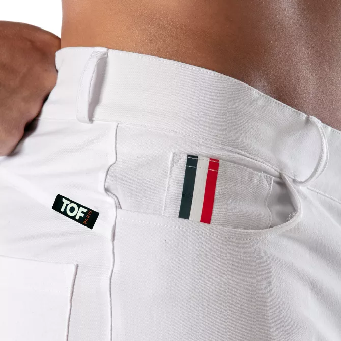Patriot Chino Sexy Shorts - White