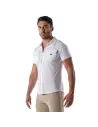 Piqué cotton shirt - White