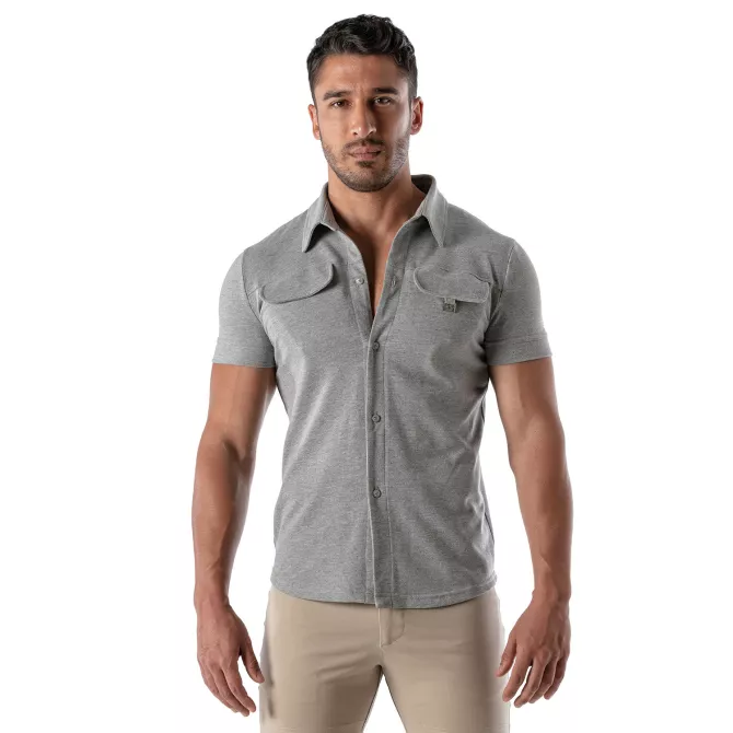 Chemise à manche courte Patriot - Gris Chiné