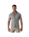 Piqué cotton shirt - Heather Grey