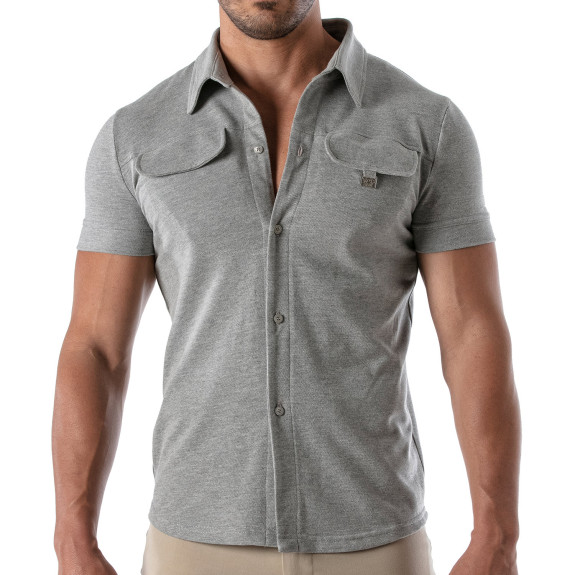 Chemise à manche courte Patriot - Gris Chiné