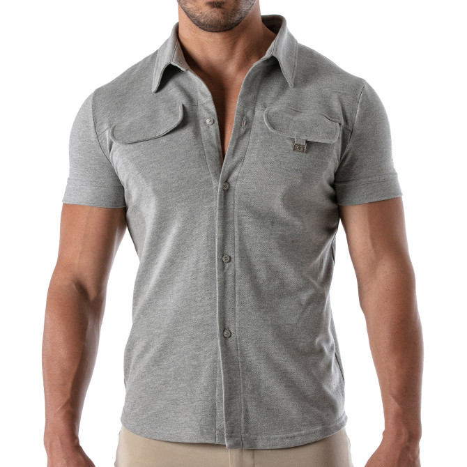 Chemise à manche courte Patriot - Gris Chiné