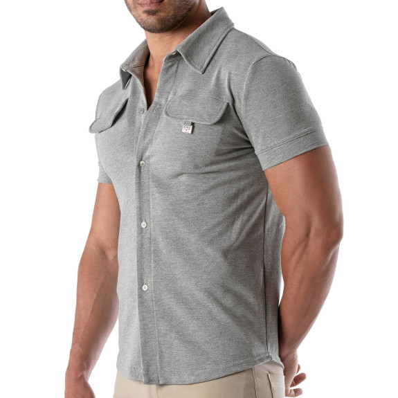 Chemise à manche courte Patriot - Gris Chiné