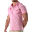 Piqué cotton shirt - Pink