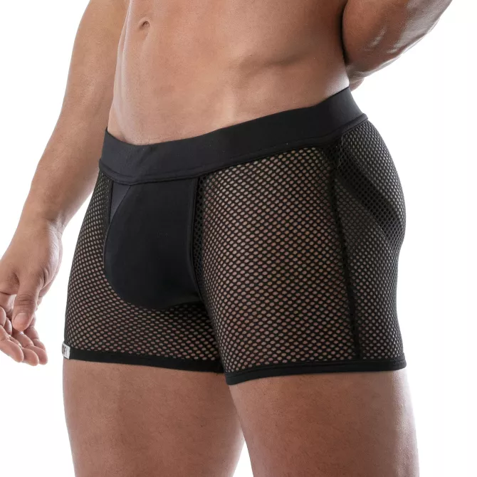 JockShort en résille Circuit - Noir | Tof Paris