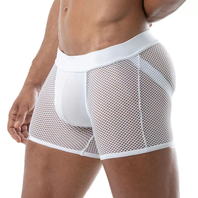 JockShort en résille Circuit - Blanc| Tof Paris