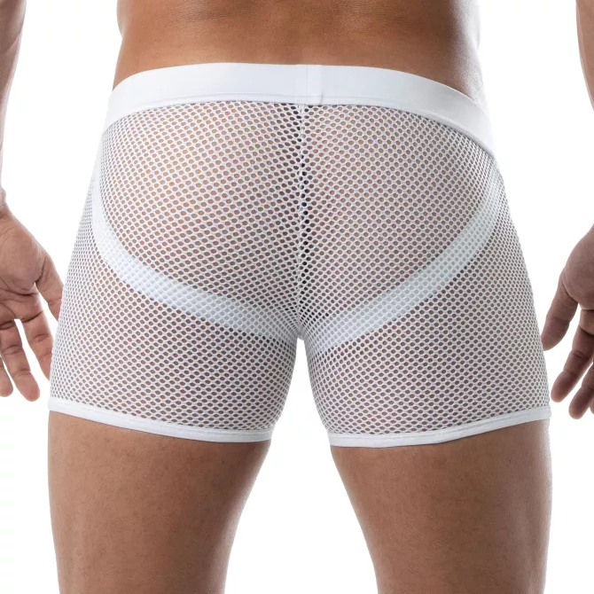 JockShort en résille Circuit - Blanc| Tof Paris
