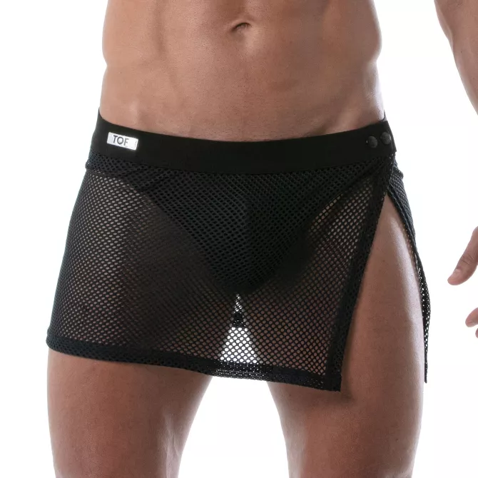 mesh skirt for men
