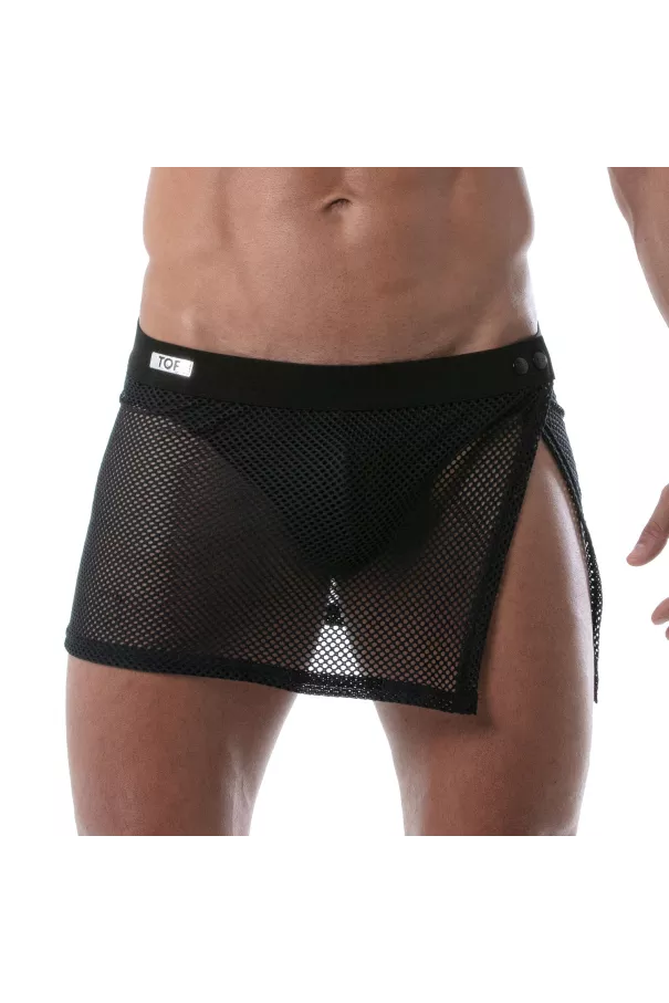 jupe pour hommes en resille noir