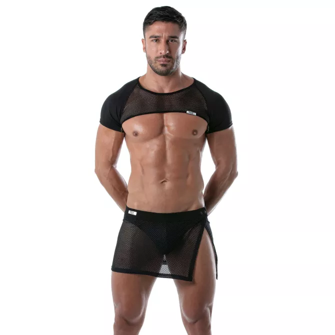 Men with harness black and skirt black