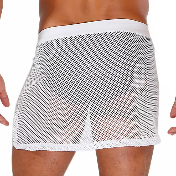 Circuit Mesh Skirt - White| Tof Paris