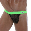 Circuit Mesh Stringless Thong - Green | Tof Paris