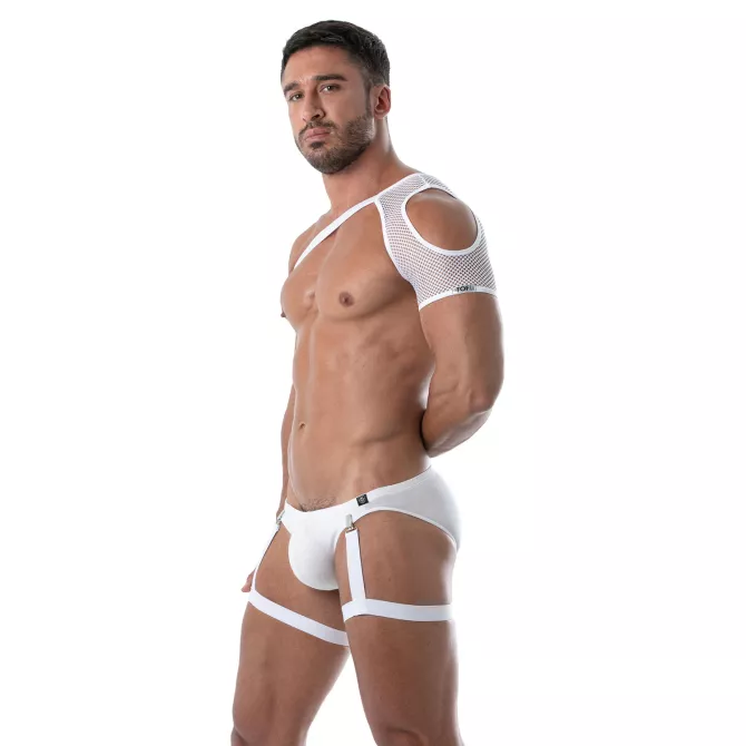 Harnais d'épaule en résille Circuit - blanc |Tof Paris