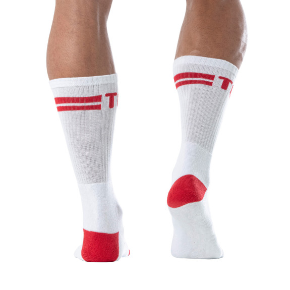 Chaussettes Sport Blanc-rouge