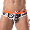 Iconic Swim Briefs - Camo Grey