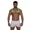 Harnais Elastique Fetish vert Fluo