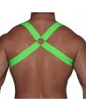 Harnais Elastique Fetish vert Fluo