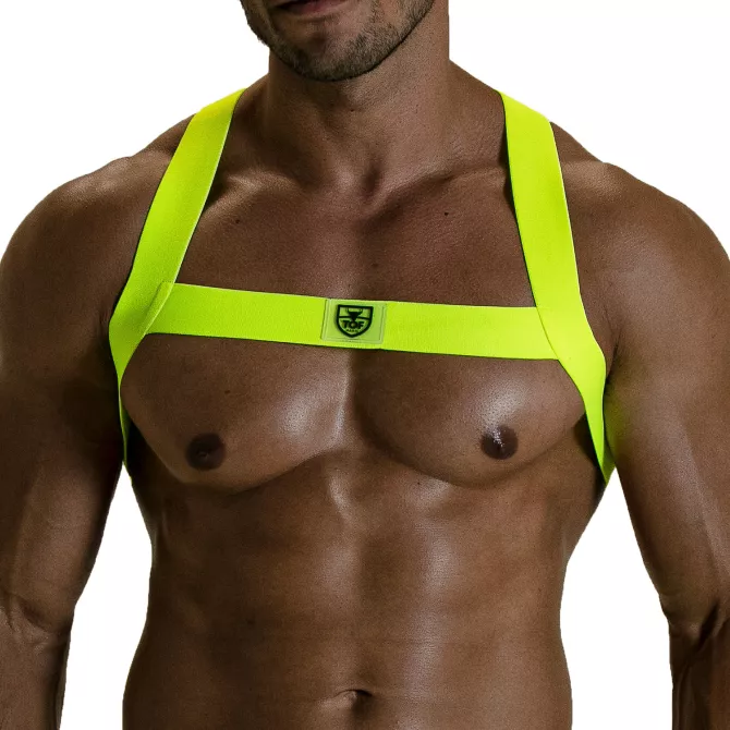 Fetish Harness - Neon Yellow - For Men
