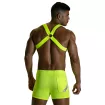 Harnais Elastique Fetish - Jaune Fluo - De Dos - Pour Homme