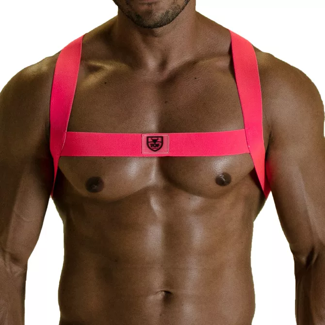 Fetish Elastic Harness Neon - Pink