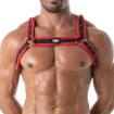 Neoprene Bulldog harness Red - For Men