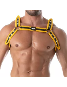 Neoprene Bulldog harness Yellow